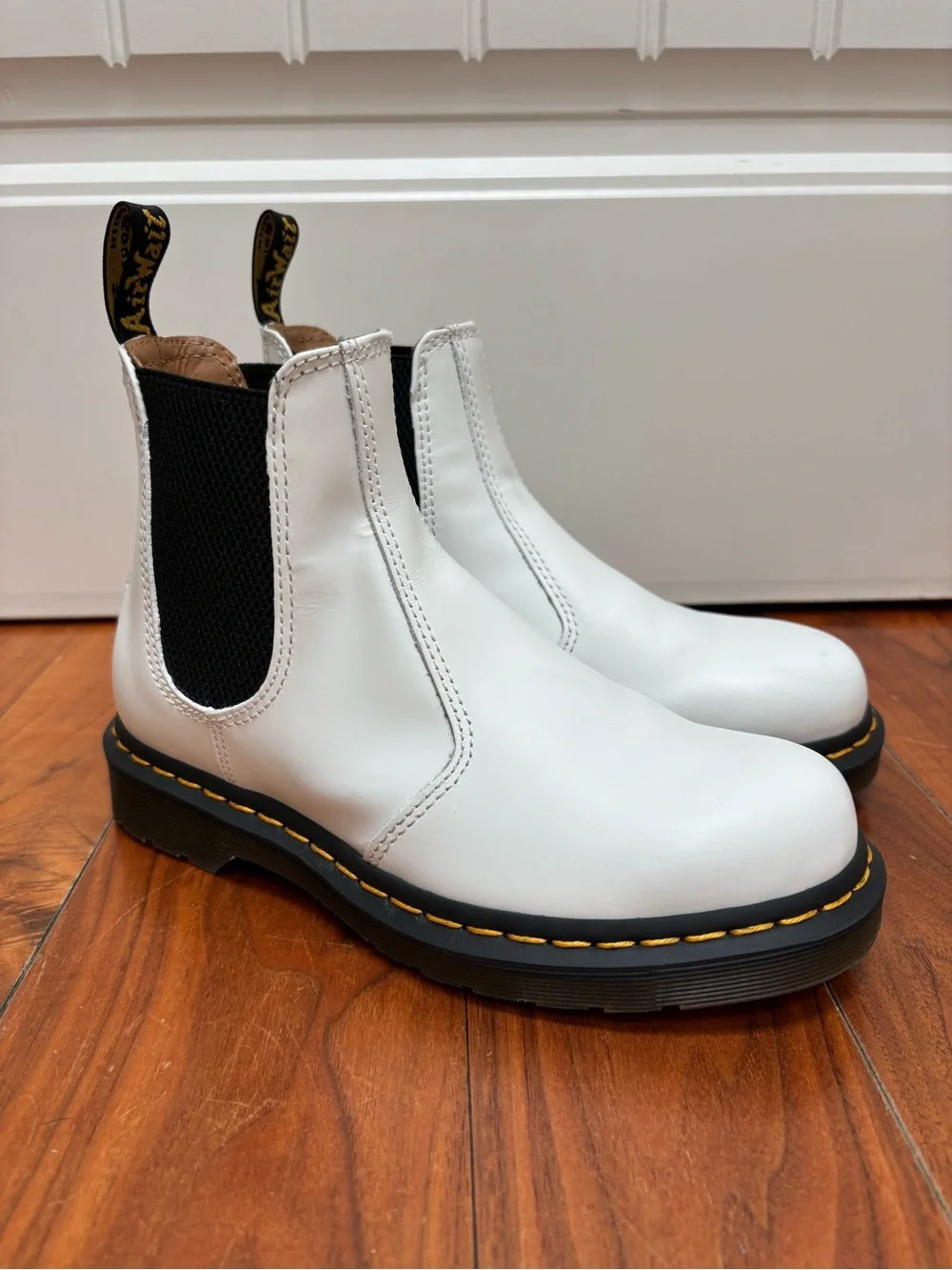 Dr. Martens 2976 Chelsea Boot in White Smooth 6